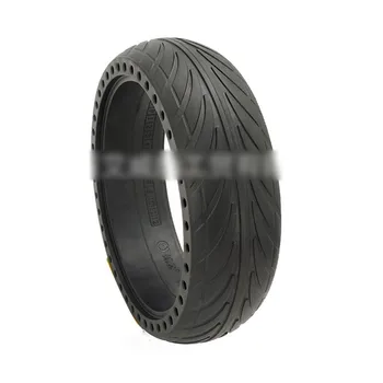 Издръжлива и еластична 8 инчова твърда гума 8x2 125 за Ninebot Segway ES1E електрически скутер, черен каучуков материал