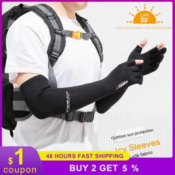 Arm Guard ръкави Високо еластични меки мъжки слънцезащитни ръкавици Един размер лед ръкави Щадящи кожата надеждни половин пръст ръкавици