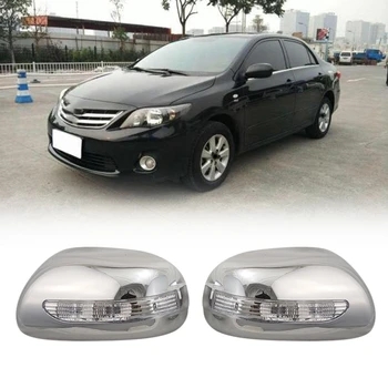 кола хром страна Led светлина огледало за обратно виждане покрива формоване тапицерии за Toyota Corolla 2009-2013