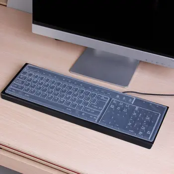 1PC Универсална клавиатура за настолен компютър Прозрачен силиконов защитен капак Водоустойчив прахоустойчив протектор филм
