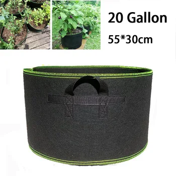 20 галон ръчни растения растат чанти плат саксия зеленчуци цветни чанти растение отглеждане контейнер градинарство инструменти Jardim овощна градина B3