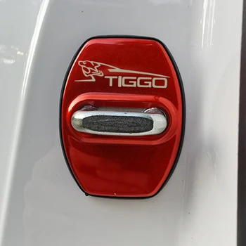 За Чери Чиъри Тиго 4 Pro 2021 2022 2023 Аксесоари Автоматично заключване на вратата на автомобила Защита на капака Емблеми случай от неръждаема стомана