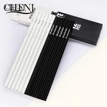 12Pcs Бели & Черни цветни моливи Професионален маслен цвят молив за рисуване Комплект моливи Скица Ученически художествени пособия