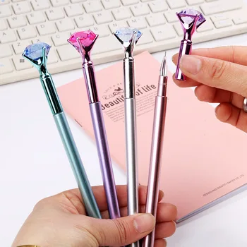 60PCS Сладки гел писалки Творчески диамантени химикалки Kawaii цветни пластмасови неутрални писалки за деца писане училище офис консумативи канцеларски материали